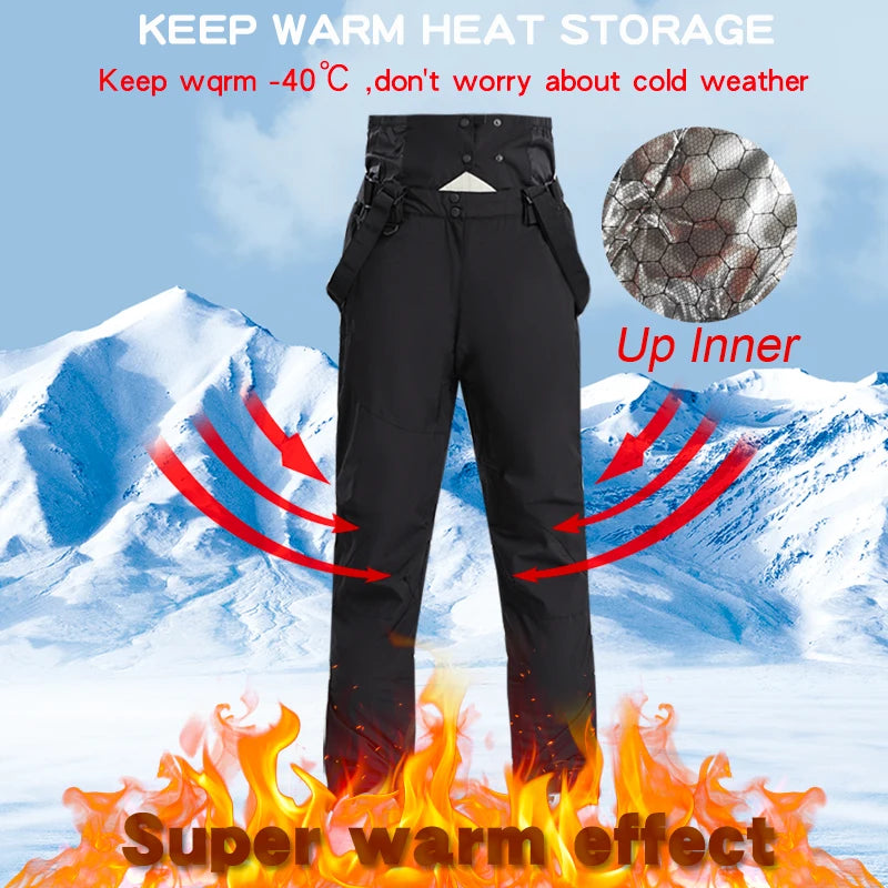 Ski Suit Men And Women Super Warm Thicken Waterproof Windproof Winter Snow Suits Skiing And Snowboarding Jackets + Pants Brands