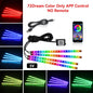Neon 48 72 LED Car Interior Ambient Foot Light with USB Wireless Remote Music App Control Auto RGB Atmosphere Decorative Lamps