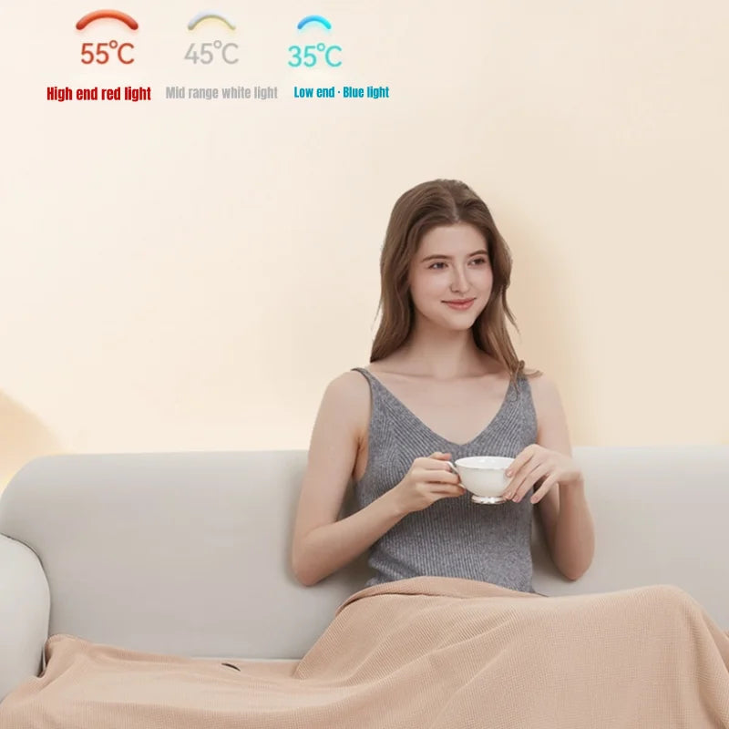 Office Wearable USB Electric Heated Blanket Washable Body Warmer Blanket Home 5v 3 Heated Level Throw Blanket 9 Heated Areas