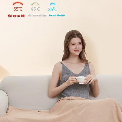 Office Wearable USB Electric Heated Blanket Washable Body Warmer Blanket Home 5v 3 Heated Level Throw Blanket 9 Heated Areas