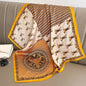 Square imitation silk scarf scarf for women multi-functional multi-floral silk texture scarf