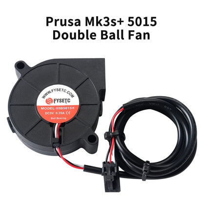 Prusa i3 MK3 MK3S+ DC 5V 5015 50mm Blow Radial Cooling Fan Double Ball Bearing Front Print Fan Cooler Radiator 3D Printer Parts