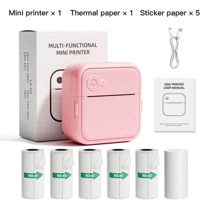 DOLEWA D8 Portable Mini Printers Wireless Bluetooth Inkless Sticker Maker Printer Tag Price Machine for Office School Kitchen