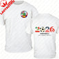 Men's 100% Cotton 2026 Soccer Football T-Shirt USA Canada Mexico Casual Sports Fan Print Short Sleeve Top Oversized T Shirt