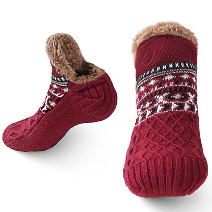 Men Women Winter Indoor Home Slippers Socks Non Slip Bedroom Sleeping Sock Warm Thermal Slipper Socks Soft for Christmas