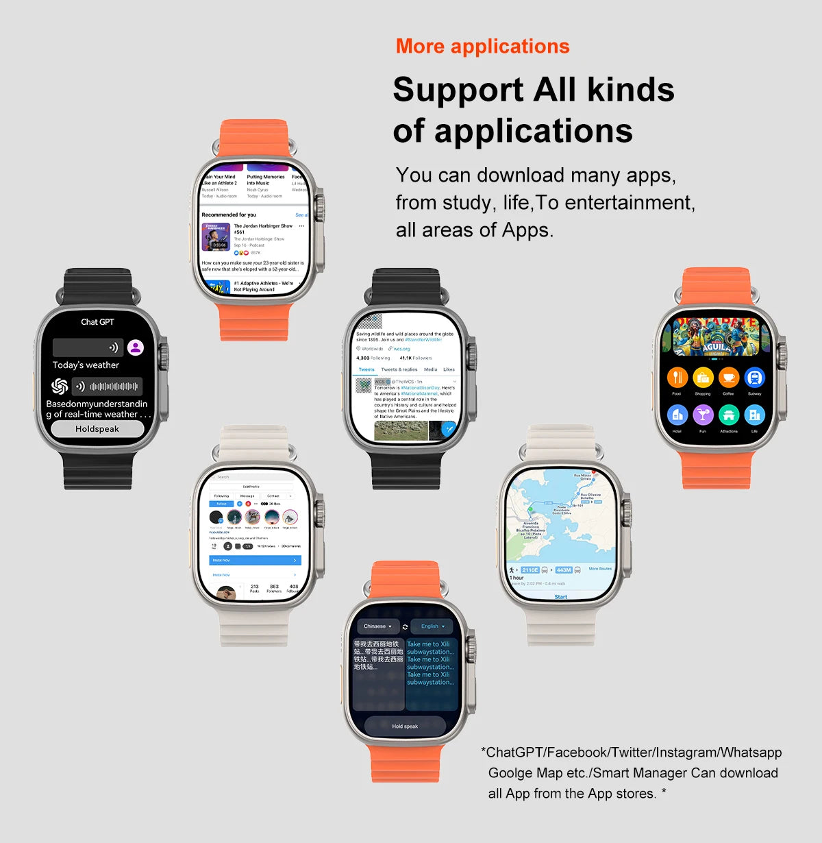 DT Ultra 3 Smartwatch Amoled Screen 4GB MP3 MP4 Player Bluetooth Network Sharing APP Store ChatGPT Smart AI Watch Men Sportwatch