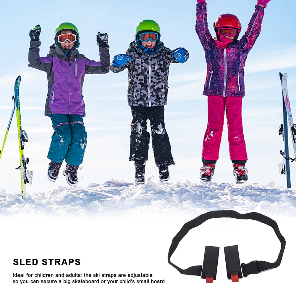 2/1PCS Skiing Strap Adjustable Skiing Pole Shoulder Hand Carrier Lash Handle Straps Porter Hook LoopProtecting For Ski Board
