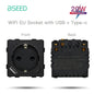 BSEED EU Standard Wifi Socket Smart Plug Function Part Only Power Monitor Timing Smart Home Alexa Voice Control  Bule Backlight