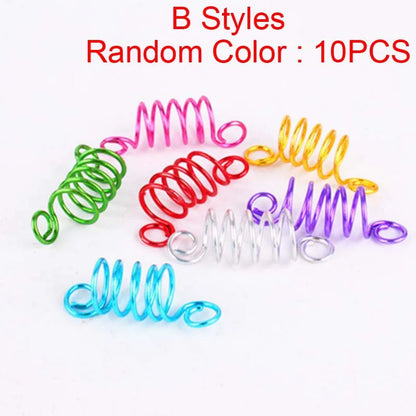 5Pcs Golden Silver Viking Spiral Charms Hair tubes Braid Dread Dreadlock Beads Clips Cuffs Rings Jewelry Hair Accessories woman