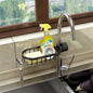 Bathroom Faucet Storage Rack Shower Shampoo Soap Holder Adjustable Kitchen Sink Rag Sponge Drain Rack Bathroom Accessories