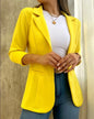 Elegant Corset Suit Blazer Top for Women Collar Open Front Jacket Coat