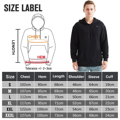2024 Outdoor Electric USB Heating Sweaters Hoodies Men Winter Warm Heated Clothes Charging Heat Jacket Sportswear