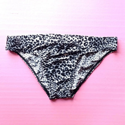 Men's Panties Leopard Printed Bikini G-String Low Waist Briefs Soft Pouch Temptation Lingerie Underwear Seamless Underpants