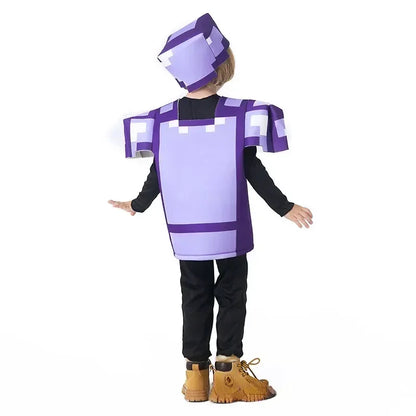 Carnival Party Dress Mask Classic Creeper Anime Game Character Set Diamond Armor Cosplay Costume Children's Clothing