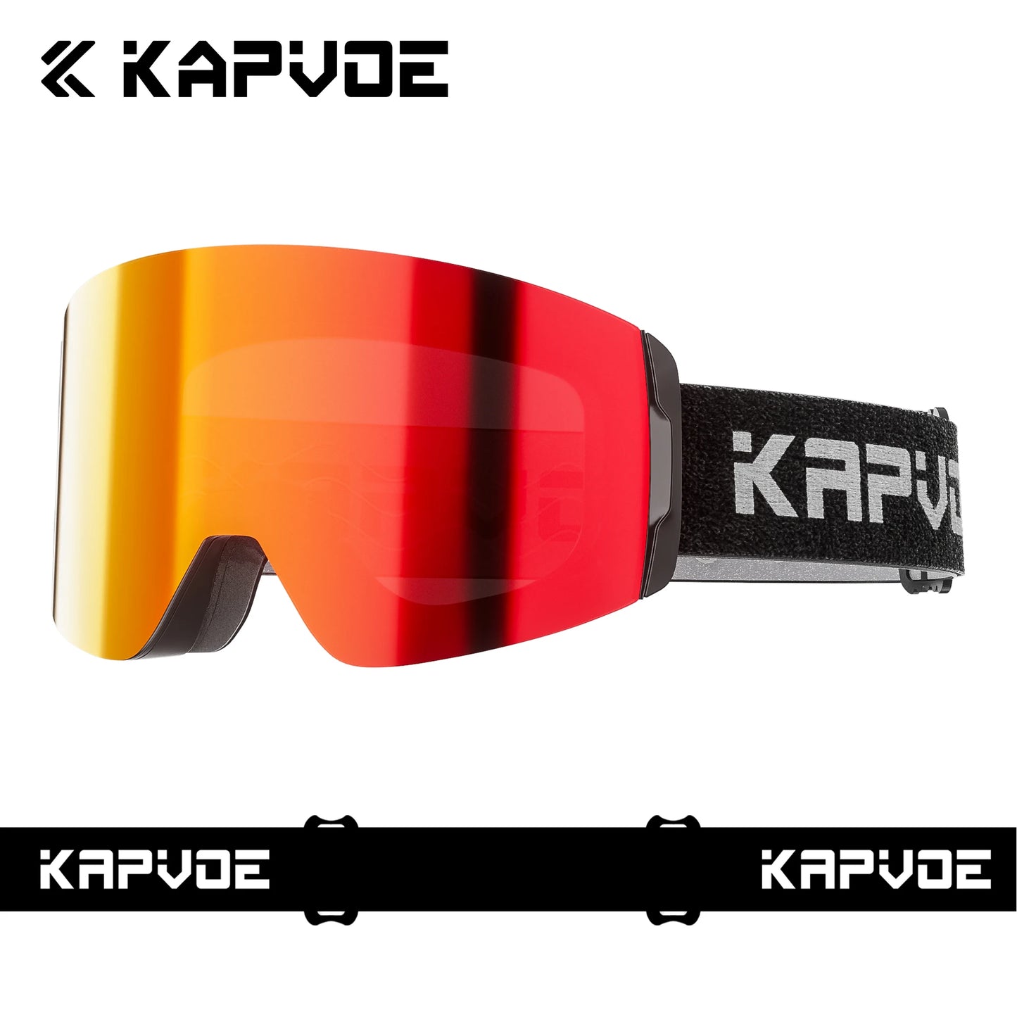 KAPVOE Ski goggles Anti-fog Skiing goggles Photochromic Outdoor Sports Magnetic Glasses Winter Snowboard Snowmobile Equipment