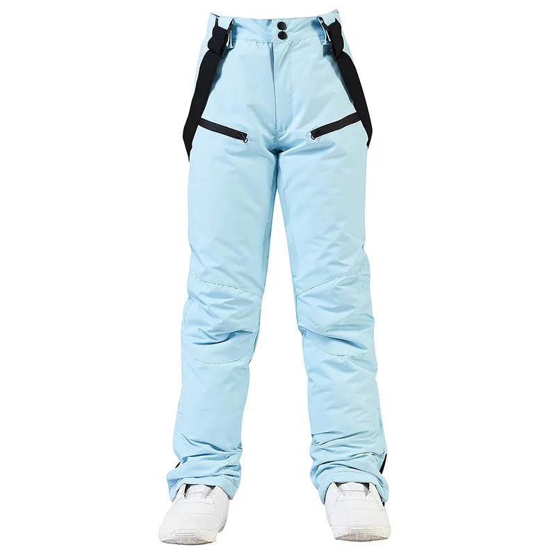 Women's and Men's Ski Pants Windproof Waterproof Snowboarding Pants Winter Outdoor Warm Snow Sports Pants Men Women Skiing