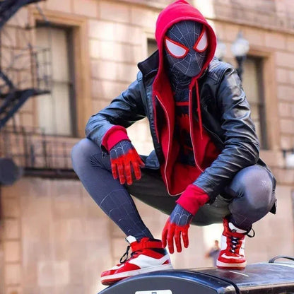 2024 For Adult Anime Spider Man Across The Spider-Verse Cosplay Costume Miles Morales Superhero Jumpsuit