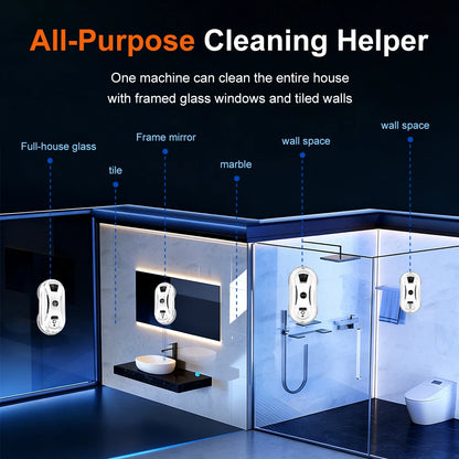 PuRuiKai Ultra Thin Robot Vacuum Cleaner Window Cleaning Robot Window Electric Glass Limpiacristales Remote Control For Home