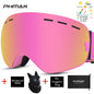 PHMAX Ski Goggles Men Snowboard Glasses Women Winter Outdoor Snow Sunglasses UV400 Double Layers Lens Anti-Fog Skiing Goggles