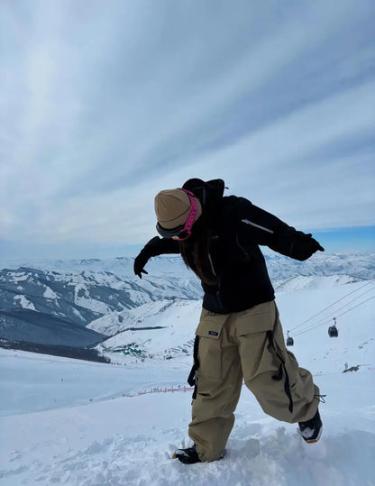 Men Women's Oversized Ski Snowboarding Pants Waterproof Breathable Thermal Snowboard Pants Warm Winter Pantalon De Nieve Mujer