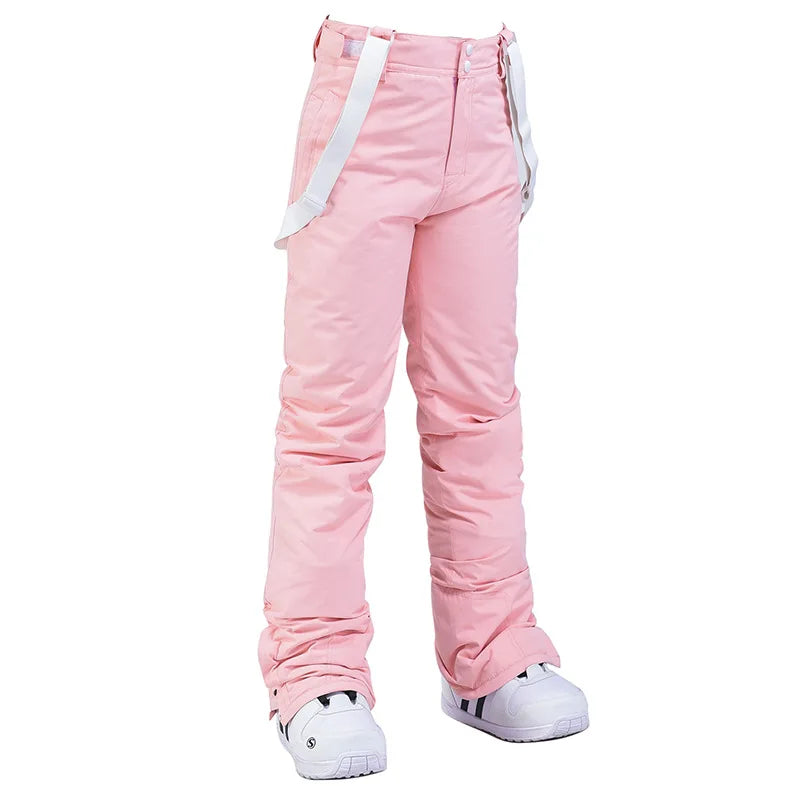 Cheap Women's and Men's Ice Snow Pants Outdoor Snowboarding Clothing Strap Trousers Skiing Suit Wear 10K Waterproof