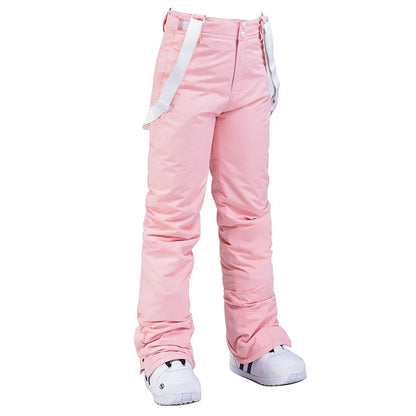 Cheap Women's and Men's Ice Snow Pants Outdoor Snowboarding Clothing Strap Trousers Skiing Suit Wear 10K Waterproof