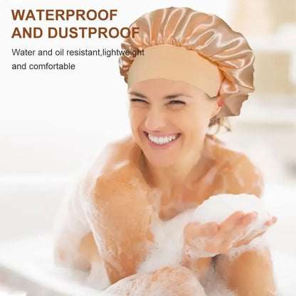 Hundreds of High Elasticity Hair Care Cap Moon Hat Wrapped Headscarf Beauty Cap Shower Cap Female Nursing Satin Sleeping Cap