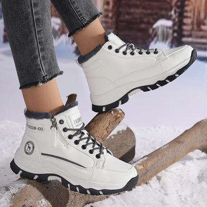TUINANLE Women Shoes Winter Plush Keep Warm Platform Snow Shoes Female Non Slip Outdoor Waterproof Walking Sneakers Zapatillas