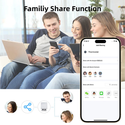 Smart Home Thermostat WiFi Heating Water/Gas Boiler Tuya RF433 Wireless Battery Powered Temperature Controller Alexa Google Home