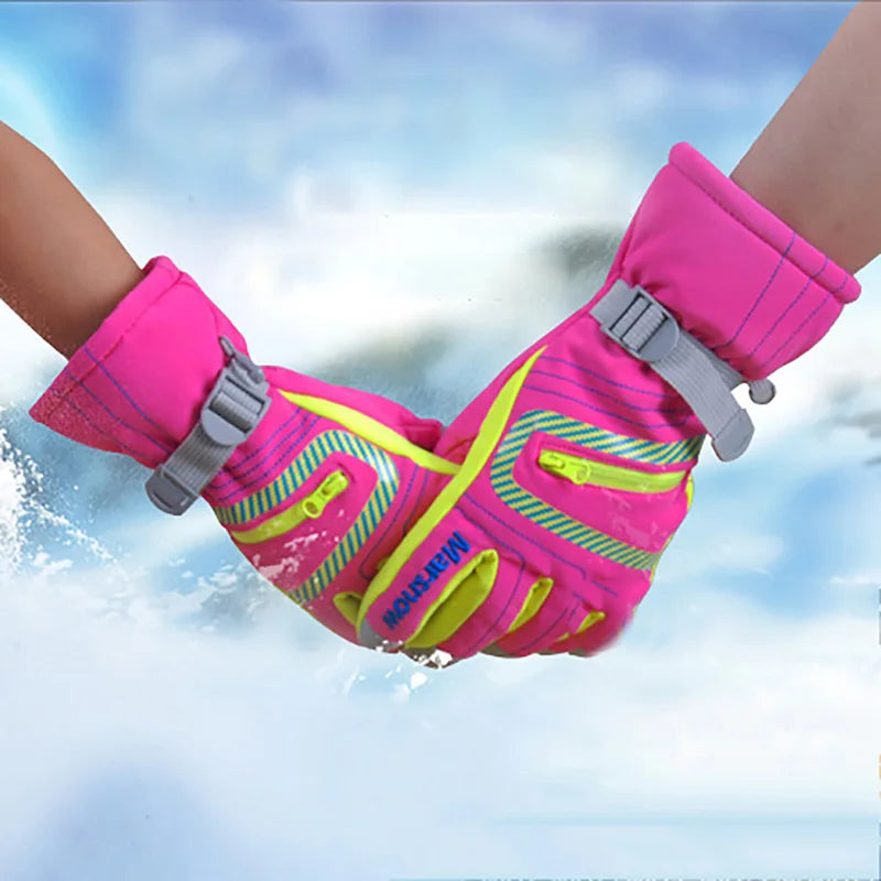 Outdoor Sport  Skiing Gloves Windproof Men Women Kids Winter Warm Ski Gloves Mittens Waterproof Skiing Breathable Air S/M/L/XL