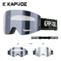 KAPVOE Ski goggles Anti-fog Skiing goggles Photochromic Outdoor Sports Magnetic Glasses Winter Snowboard Snowmobile Equipment