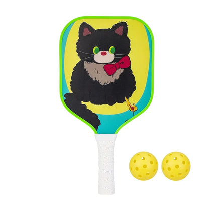 Kids Pickleball Paddles Cute with Small Grip Lightweight Pickleball Rackets Honeycomb Core Fiberglass Set for Children