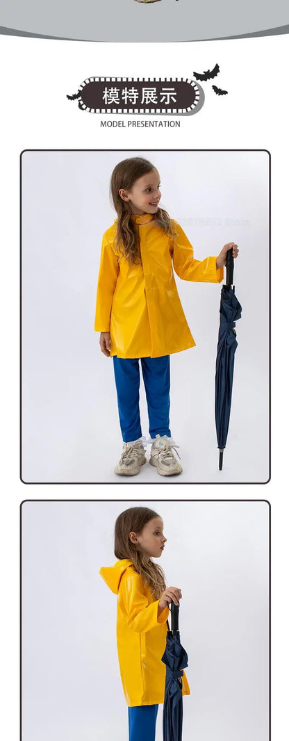 Horror Fairytale Movies Coraline Cosplay Costume Wig Size Halloween Party Scary Yellow Coat Secret Door Adult Kid Roleplay Suit