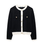 TRAFZA Autumn Fashion Women Sweater Coats Solid O-Neck Long Sleeves Pockets Buttons Single Breasted Female Casual Knitted Coat