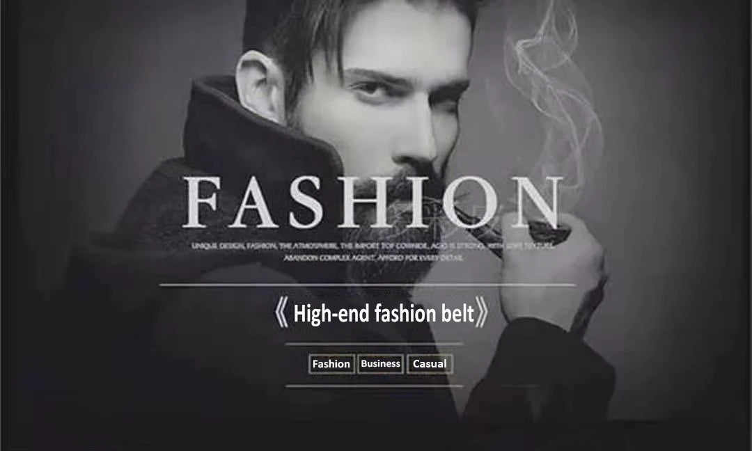 New men's belt korean fashion smooth buckle business casual belt fashion young men's trouser designer luxury brand belts