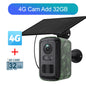 UBOX 5MP Mini 4G Solar Camera Outdoor WiFi Surveillance Camera Camouflage Wildlife Cam CCTV PIR Detection Color/IR Night Vision