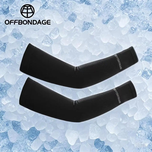 OFFBONDAGE Ice Silk Bicycle Sleeves Cycling Arm Protection Outdoor Sun UV Summer Breathable Protect Sports MTB Road Bike Sleeves