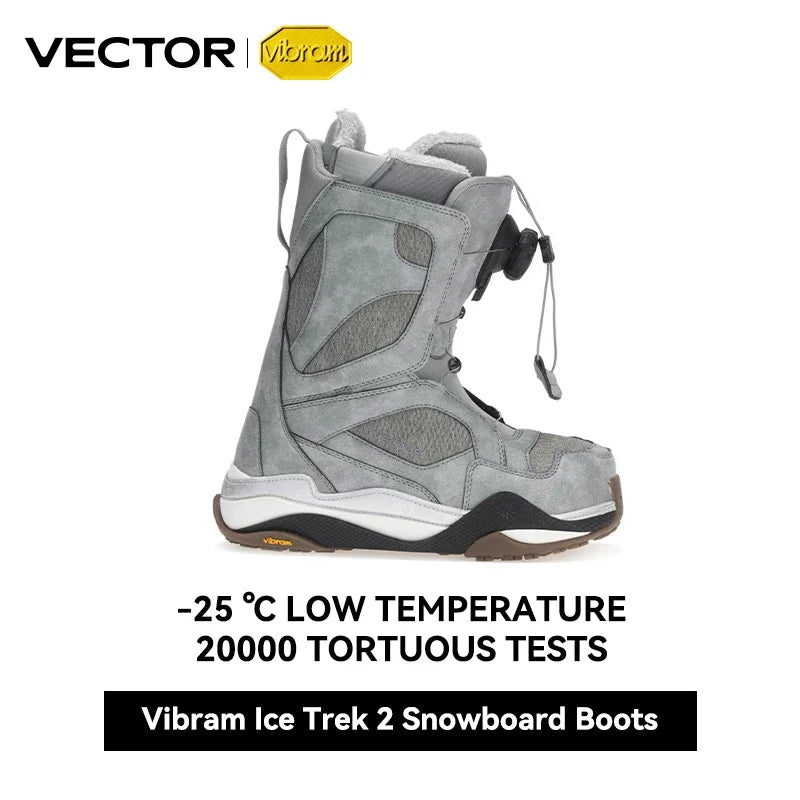 VECTOR Professional Women Man Ski Shoes Warm Waterproof Snowboard Boots Non-slip Leather Breathable Snow Ski Boots Ski Equipment