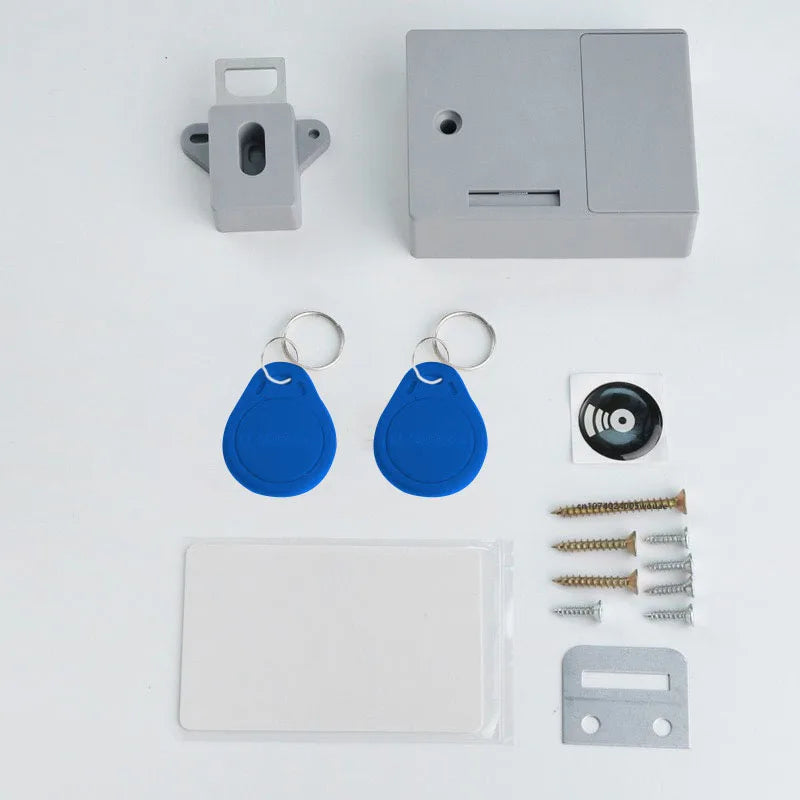RFID Electronic Cabinet Lock Kit Furniture Lock Hidden DIY Lock for Wooden Cabinet Drawer Locker Cupboard with Card Access Card
