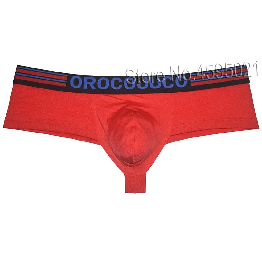 Cheeky Men's Boxers Shorts Thong Brazilain Underwear Bulge Pouch Male Bikini Briefs Micro Trunk 1/3 Rear Coverage Underpant Soft