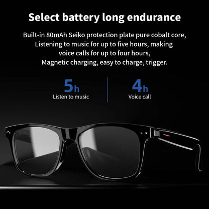 For Xiaomi E13 Smart Glasses:Blue Light Filtering Polarized Sunglass Lenses Audio Built-in Mic & Speakers Touch Voice Assistant