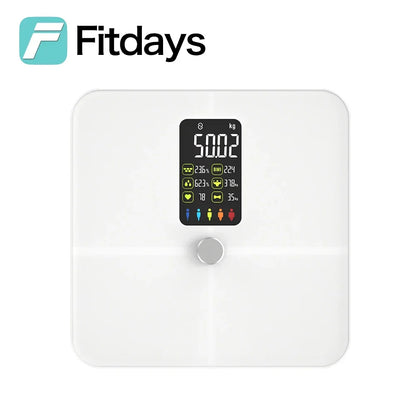 Fitdays Home Smart Bioimpedance Scale 8 Electrode Body Fat Scale Weight Balance Scale Smart Body Composition Scale