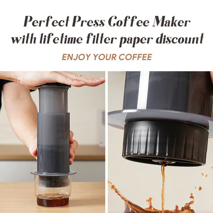 300ml AeroPress Machine Espresso Coffee Maker Portable Cafe French Press Coffee Pot With Filter Paper Kit Bar Set with Grinder