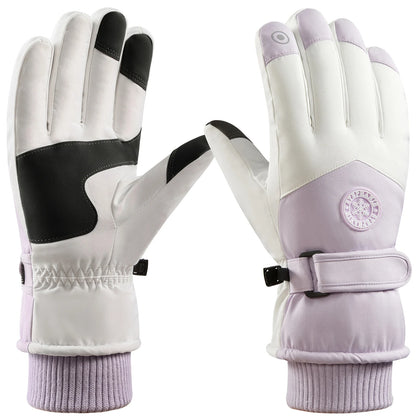 Waterproof Ski Gloves Thermal Touchscreen Snowboard Gloves Warm Winter Snow Gloves Windproof Bike Cycling Gloves Fits Men Wome