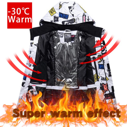 Ski Suit Men And Women Super Warm Thicken Waterproof Windproof Winter Snow Suits Skiing And Snowboarding Jackets + Pants Brands