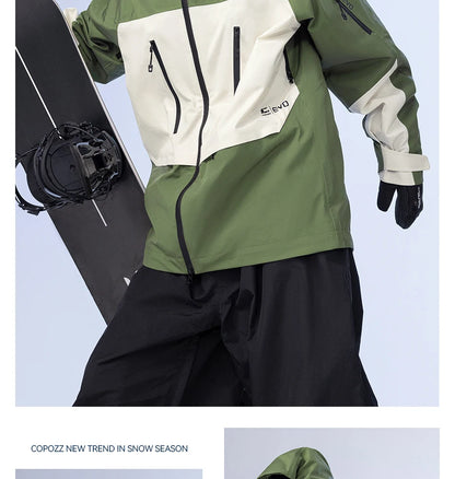 COPOZZ Skiing Coats Winter Warm Women Men Tracksuit Hooded Sports Snowboard Jacket Mountain Female Outwear Windproof Ski Clothes