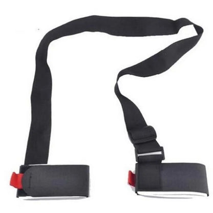 Nylon Skiing Pole Shoulder Hand Carrier Lash Handle Straps Adjustable Buck Hook Loop Protecting Black Nylon Ski Handle Strap Bag