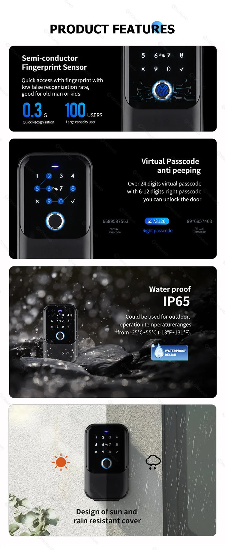 TTlock Smartkey Lock Box Wireless Electronic Key Safe with Digital Code App Controlled Bluetooth Smartlock for Home Key Padlock