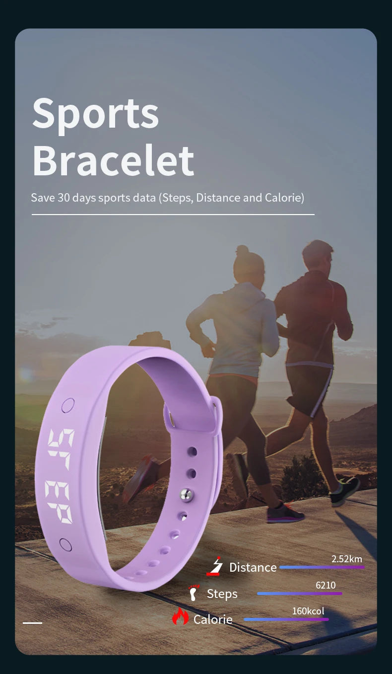 Smart Male Woman Student Children's Sports Electronic Bracelet Vibration Alarm Clock Waterproof Step Count Gift Electronic Watch