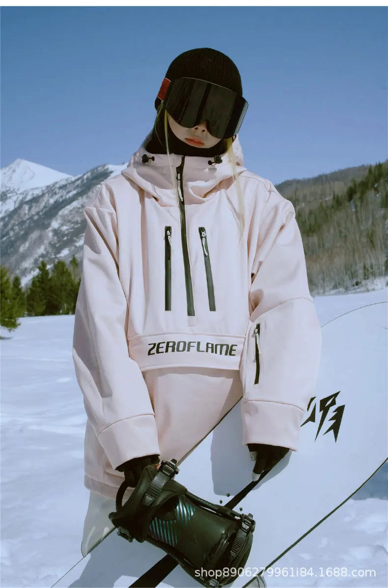 3L Ski Wear Women Man Hooded Sweater Reflective Trend Ski Coat Thickened Warmth and Waterproof Ski Equipment Ski Jacket Women